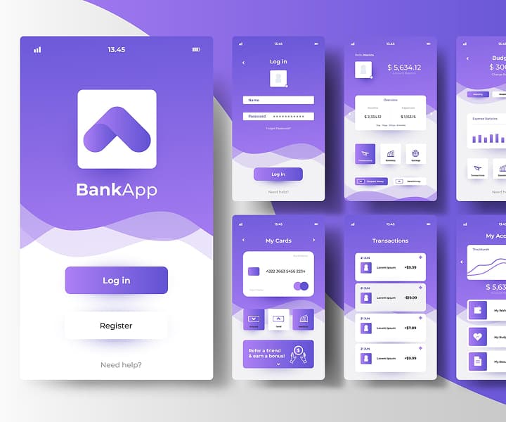 design of banking app
